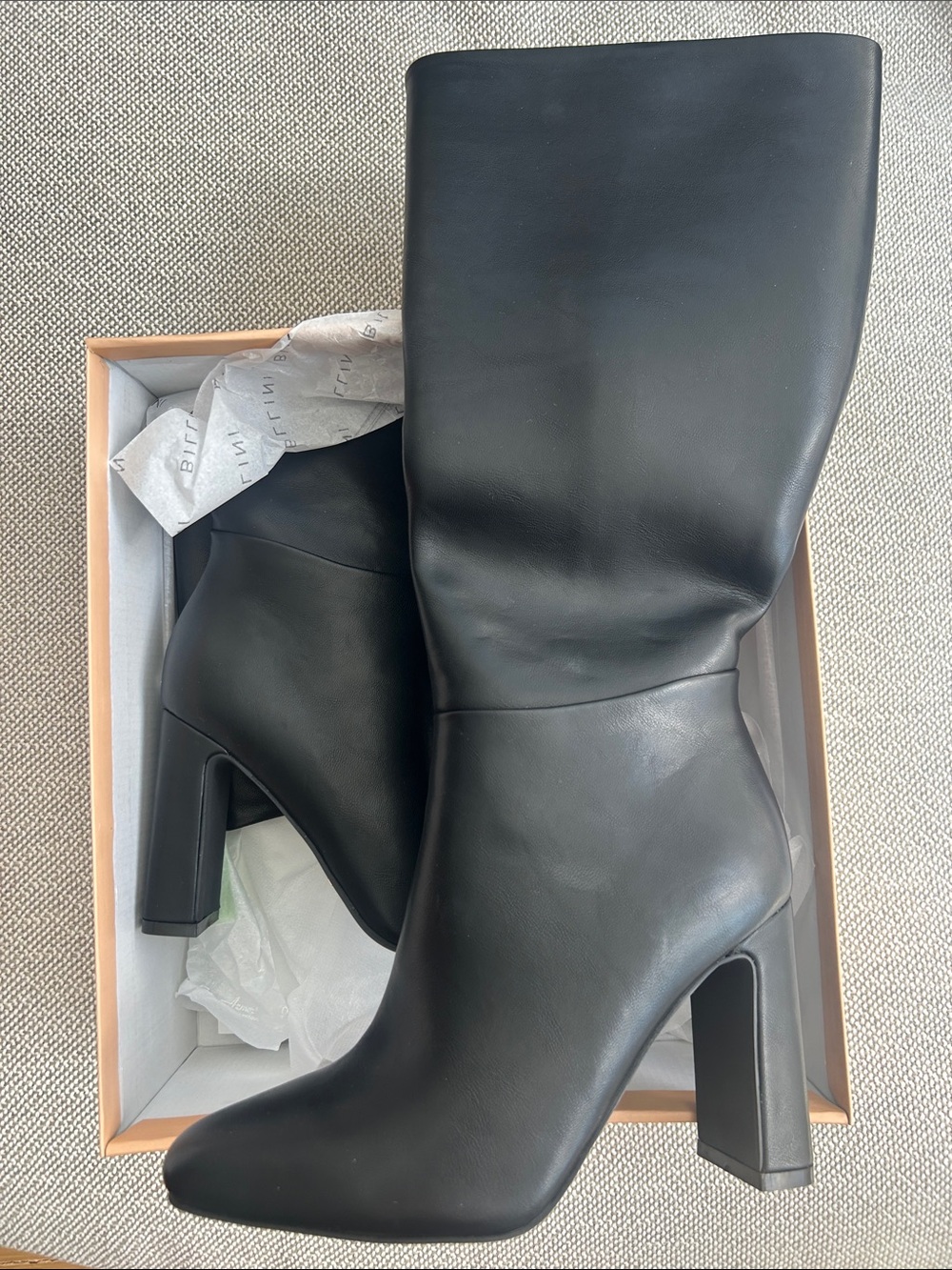 Billini Black Mid-Calf Block Heel Boots